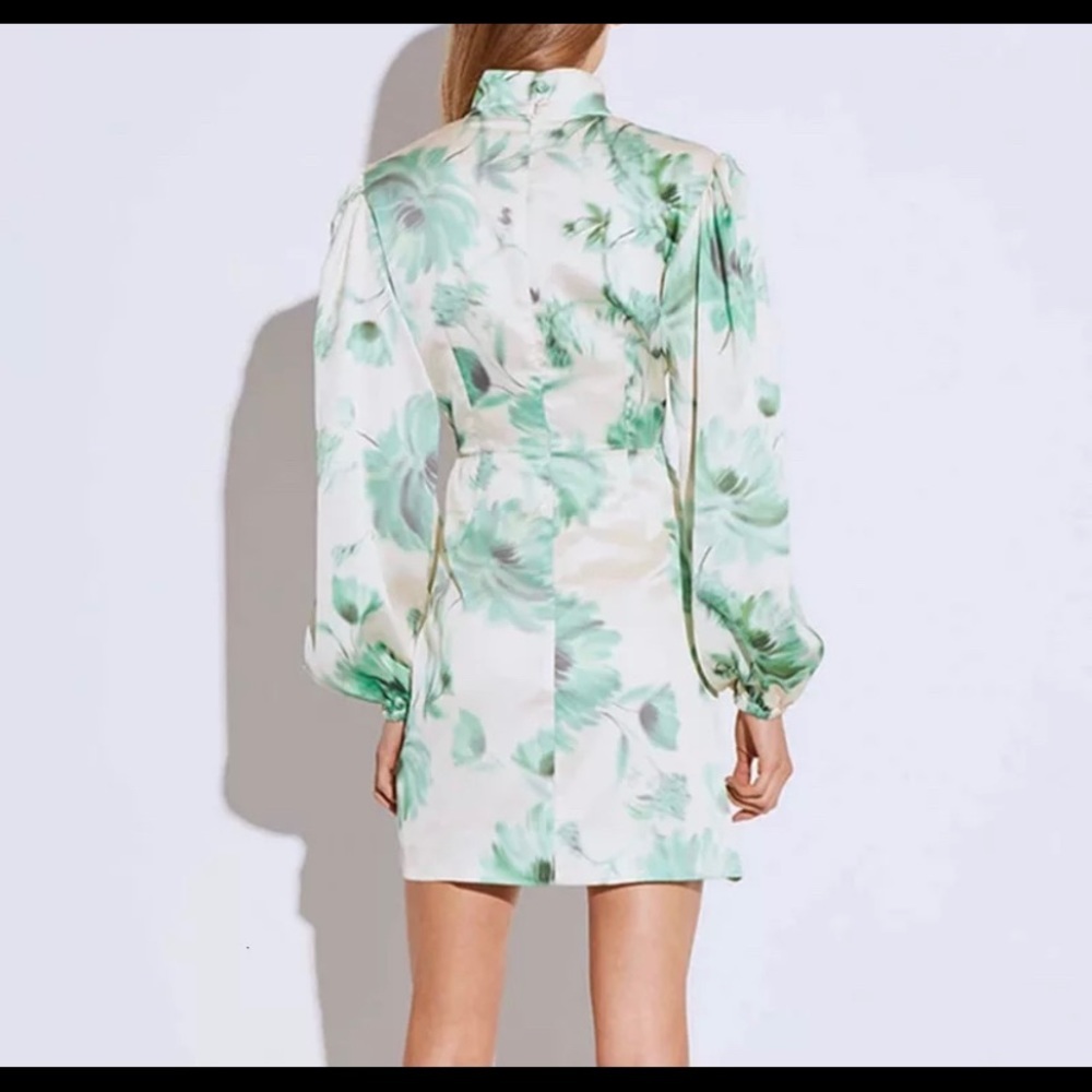 NWT Asymmetrical Hollow Out Print Dresses Long Sle - Picture 5 of 10